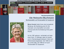 Tablet Screenshot of heinsohn-buchmann.de